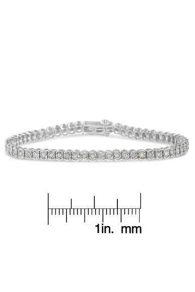1.0 Cttw Diamond Miracle-Set Cut-Circle 7" Tennis Bracelet